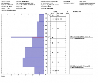 Mt. Blackmore Snowpit Profile